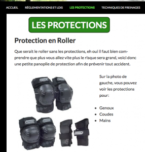 Les protections à mettre pour le roller