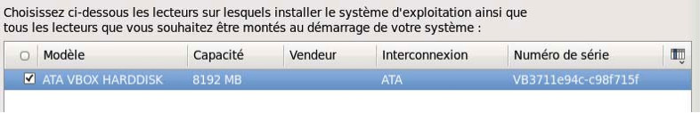 Configuration du HDD