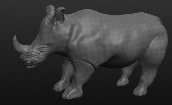 Sculptris Objet Rhinocéros